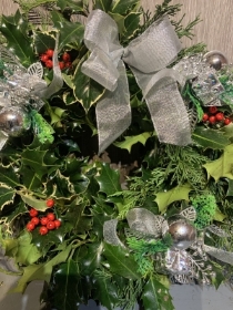 Decorated Holly Wreath